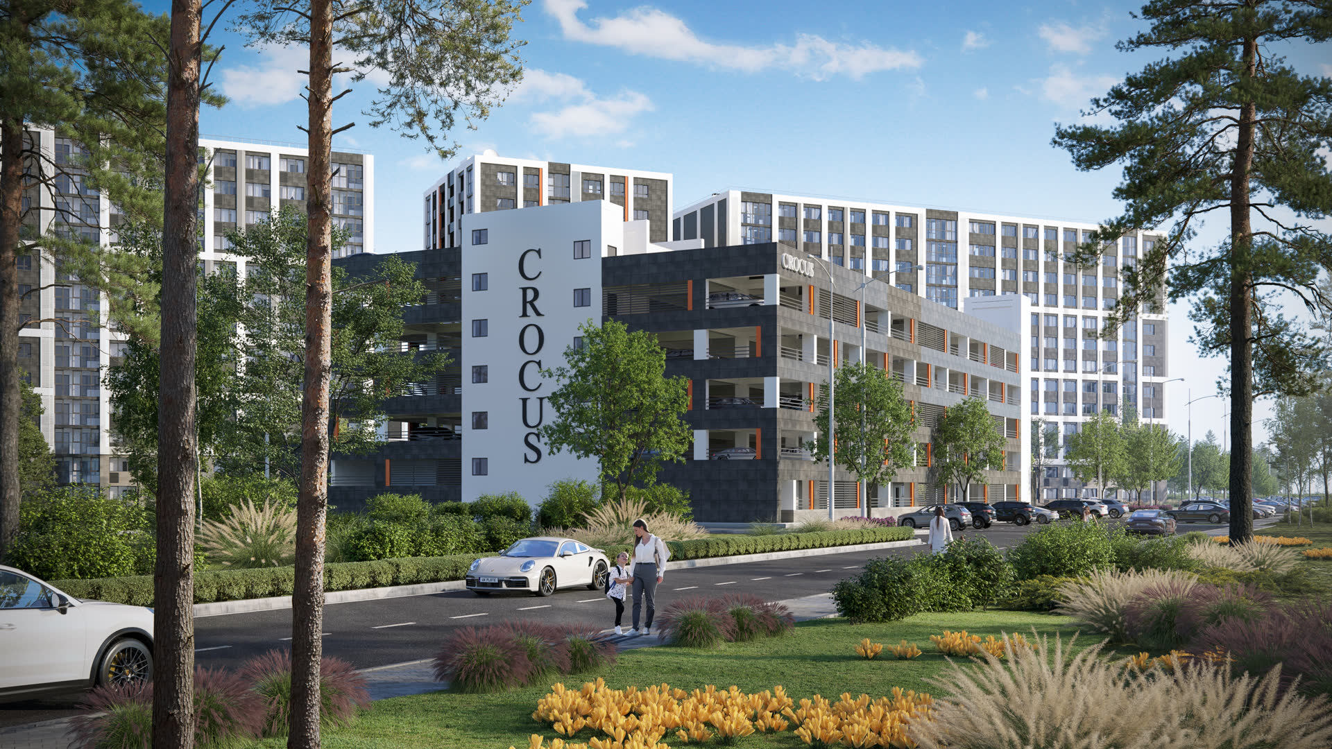 Въезд в комплекс