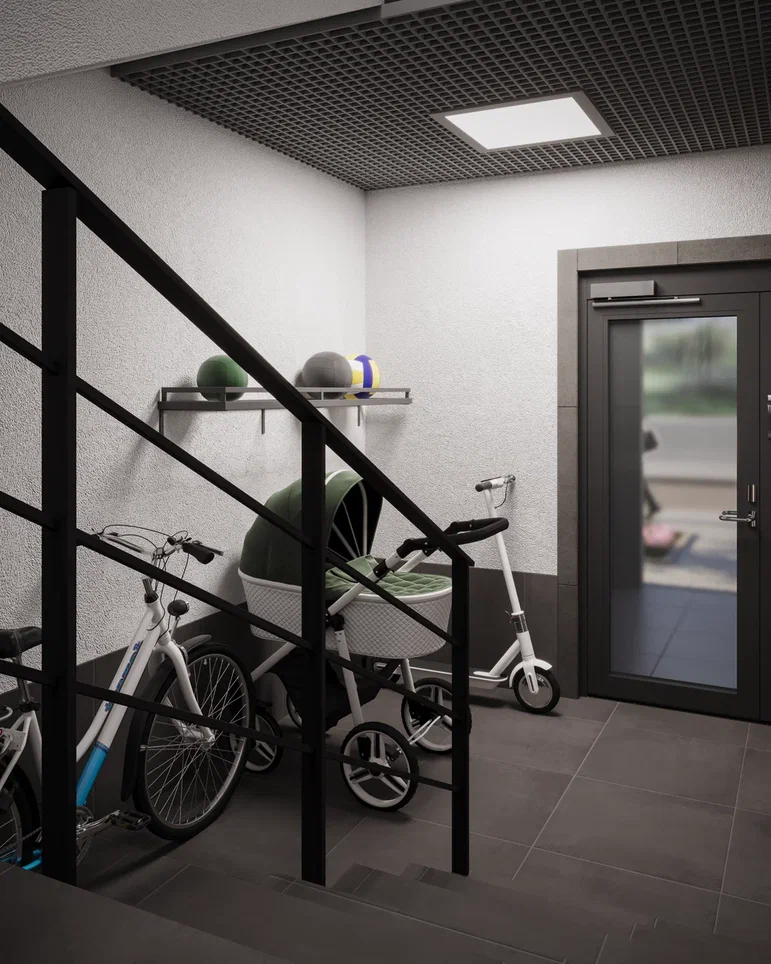 Лестница и колясочная